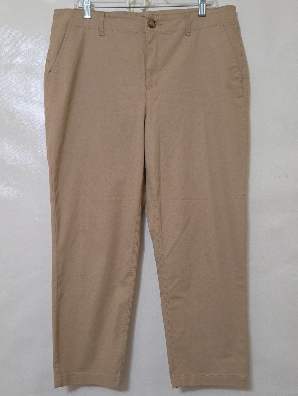 Loft Women's The Slim Khaki Cotton Stretch Straight Leg Pants - Size: 14